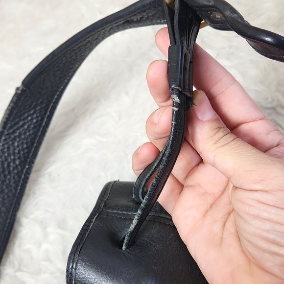 Vintage Coach Legacy leather bucket bag tote draw string shoulder purse BLACK - Picture 14 of 15